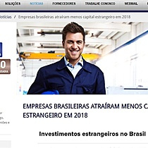 Empresas brasileiras atraram menos capital estrangeiro em 2018